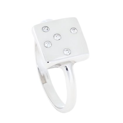 Перстень 866 цирконій білий Rh Timofeev