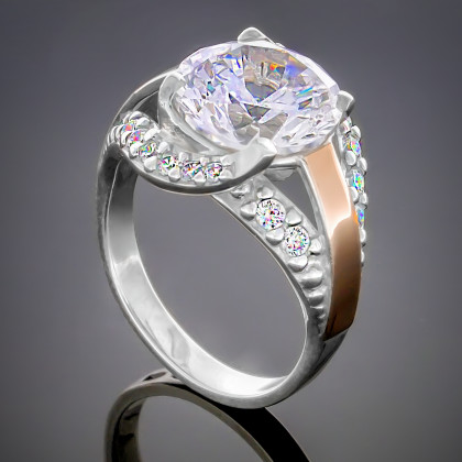 Перстень 385 кварц океан Rh Timofeev 2