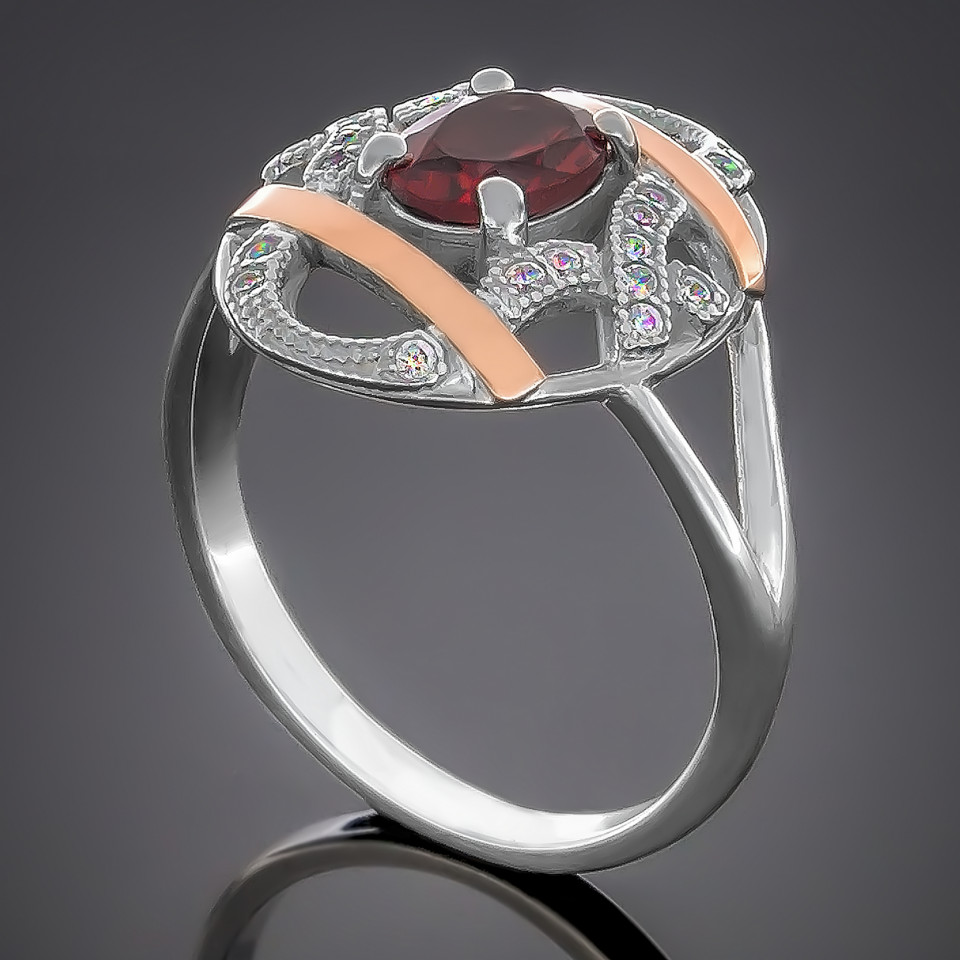 Перстень 388 альпініт червоний Rh Timofeev