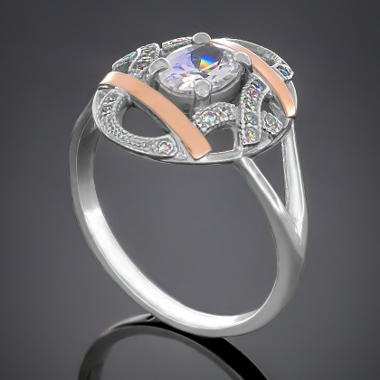 Перстень 388 аметист Timofeev