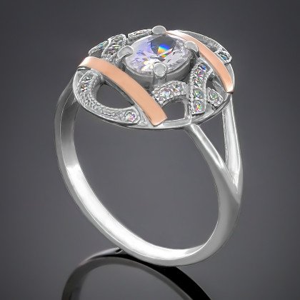 Перстень 388 аметист Rh Timofeev