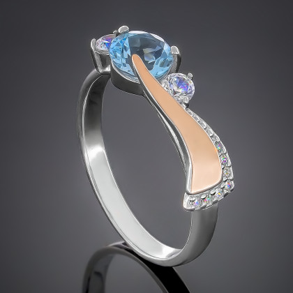 Перстень 389 сапфір Rh Timofeev