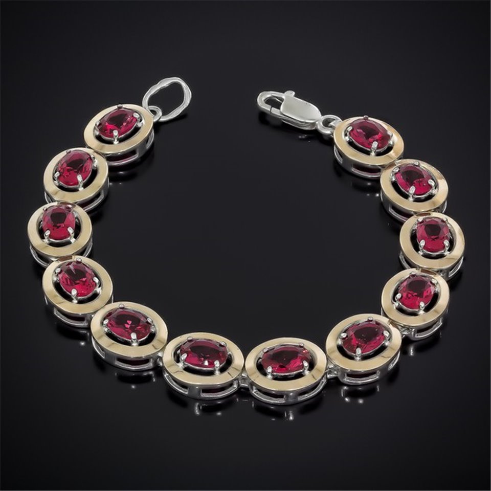 Браслет 605 (18/12) альпініт клюква Rh Timofeev