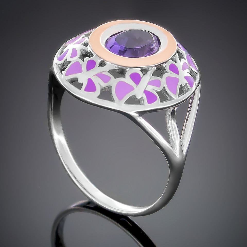 Перстень 390 аметист Timofeev