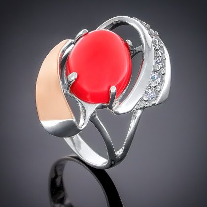 Перстень 32 кварц рожевий (2) Timofeev