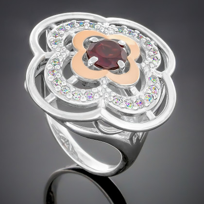 Перстень 395 альпініт червоний Rh Timofeev