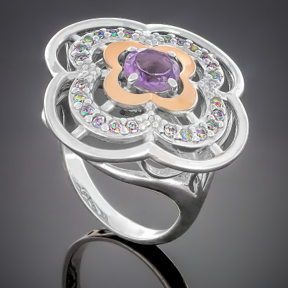 Перстень 395 топаз Rh Timofeev