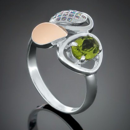 Перстень 397 альпініт зелений Rh Timofeev 2