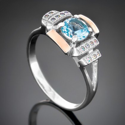 Перстень 400 альпініт блакитний Rh Timofeev