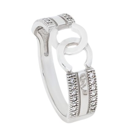 Перстень 892 цирконій білий Rh Timofeev