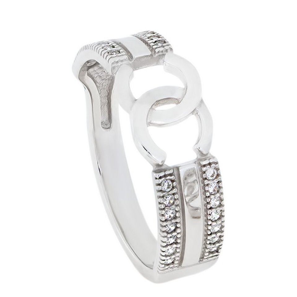 Перстень 892 цирконій білий Rh Timofeev