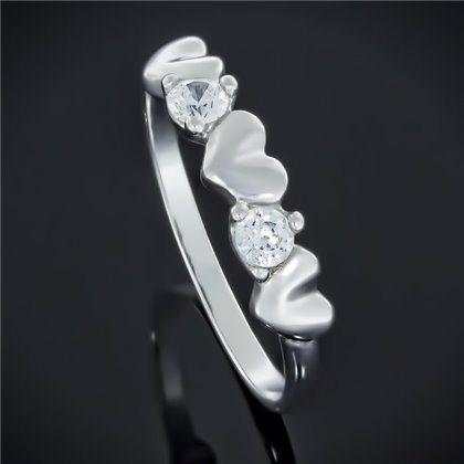 Перстень 532 цирконій білий Rh Timofeev