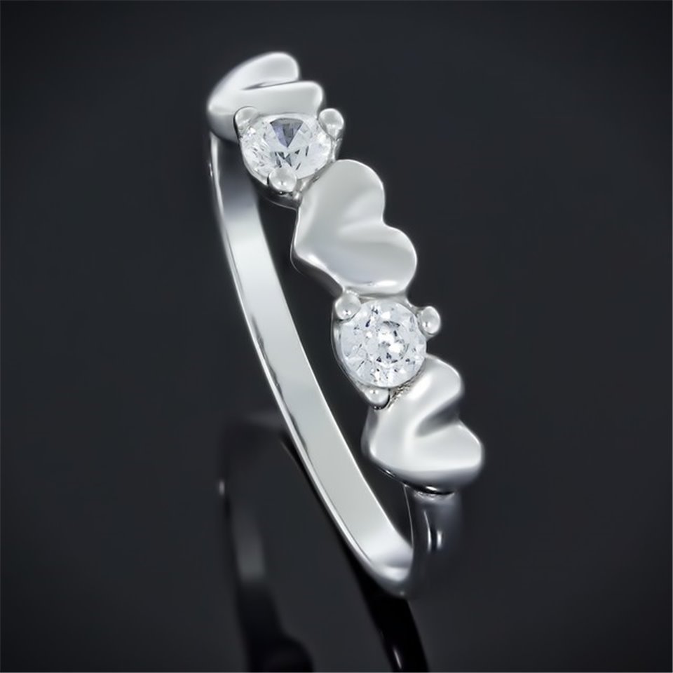 Перстень 532 цирконій білий Rh Timofeev