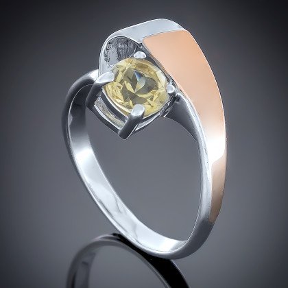 Перстень 406 альпініт жовтий Rh Timofeev