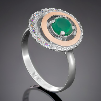 Перстень 409 альпініт смарагд Rh Timofeev