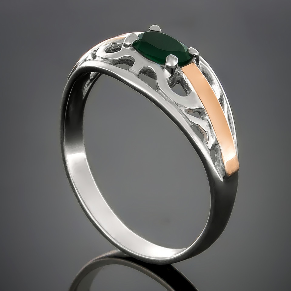 Перстень 414 альпініт зелений Rh Timofeev