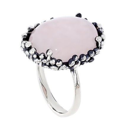 Перстень 837 кварц рожевий Timofeev