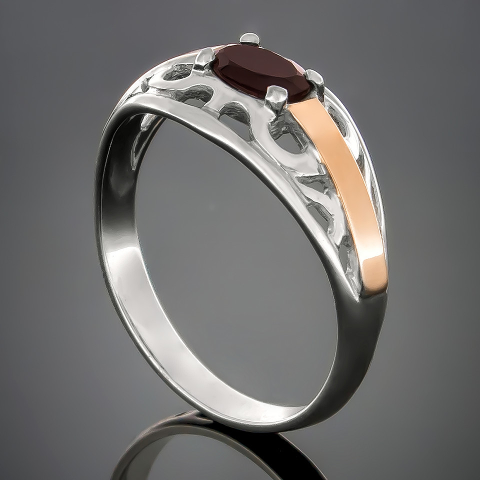 Перстень 414 альпініт червоний Rh Timofeev