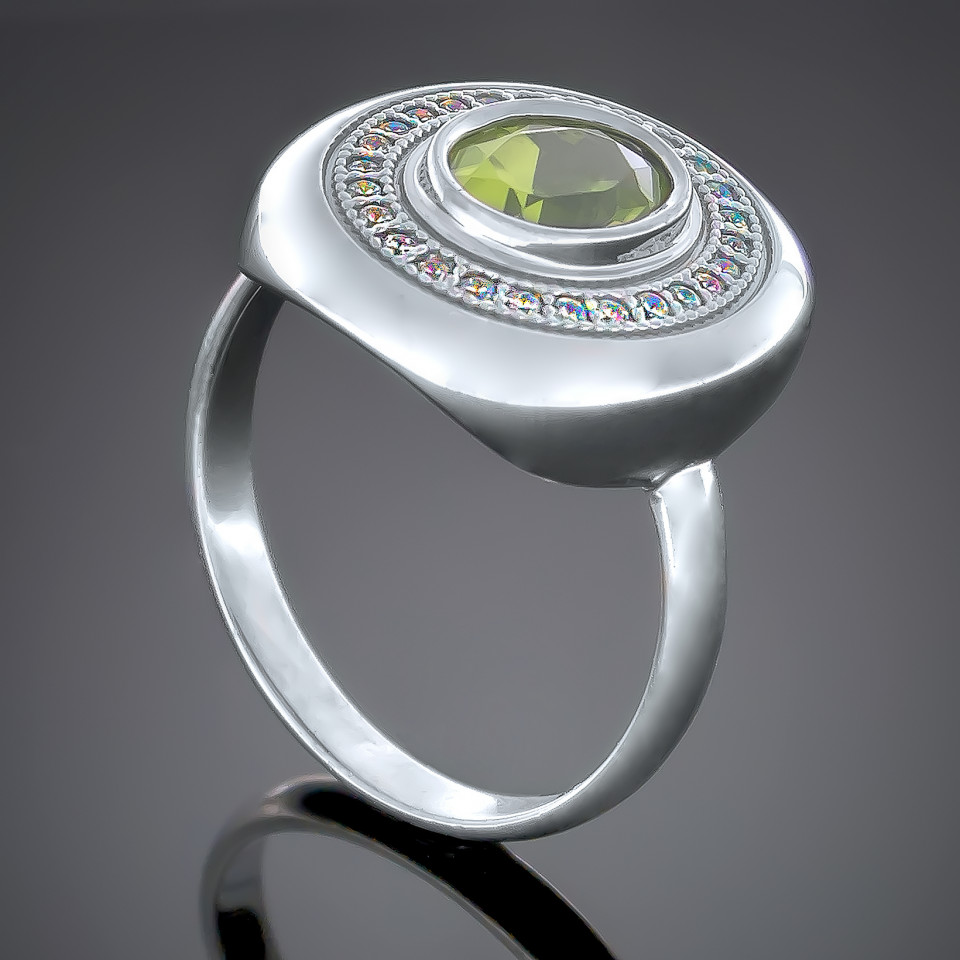 Перстень 415 альпініт зелений Rh Timofeev