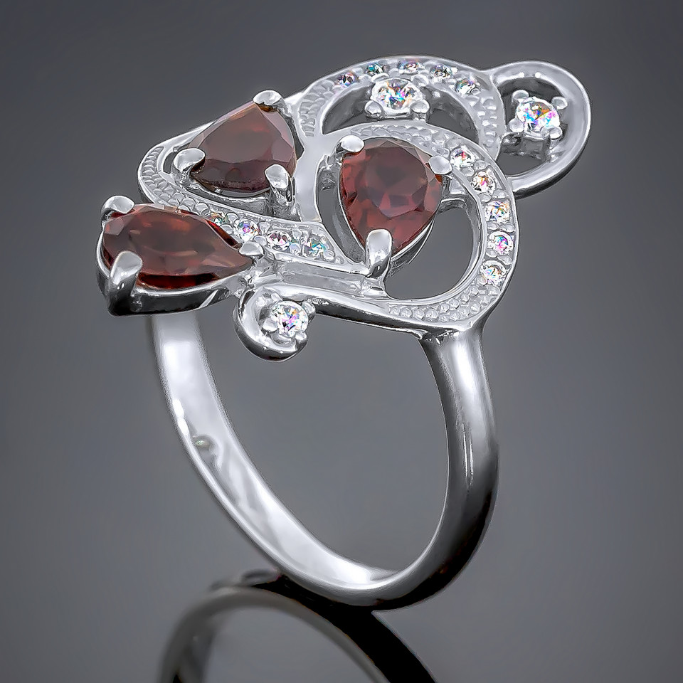 Перстень 418 альпініт червоний Rh Timofeev