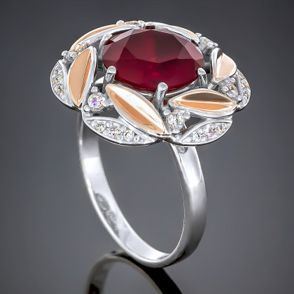 Перстень 419 гранат Rh Timofeev