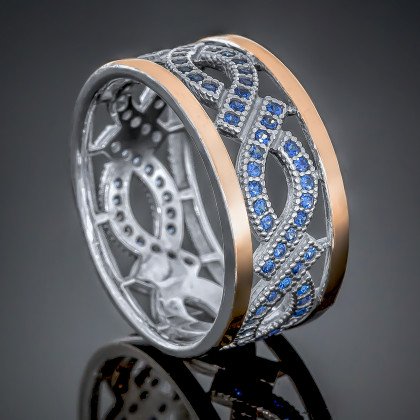 Перстень 431 цирконій червоний Rh Timofeev