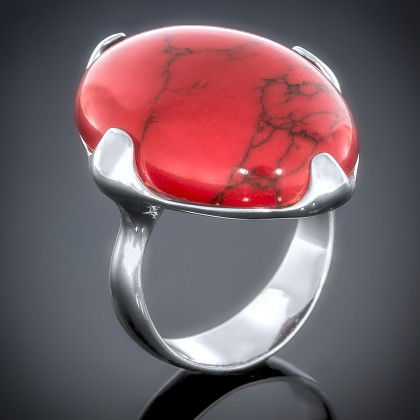 Перстень 449 яшма імітація Rh Timofeev