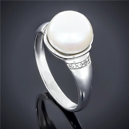 Перстень 559 перлина біла Rh Timofeev