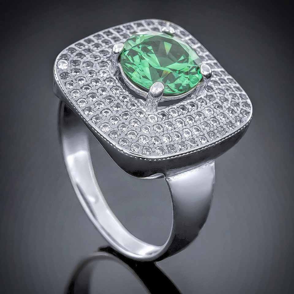 Перстень 450 альпініт зелений Rh Timofeev
