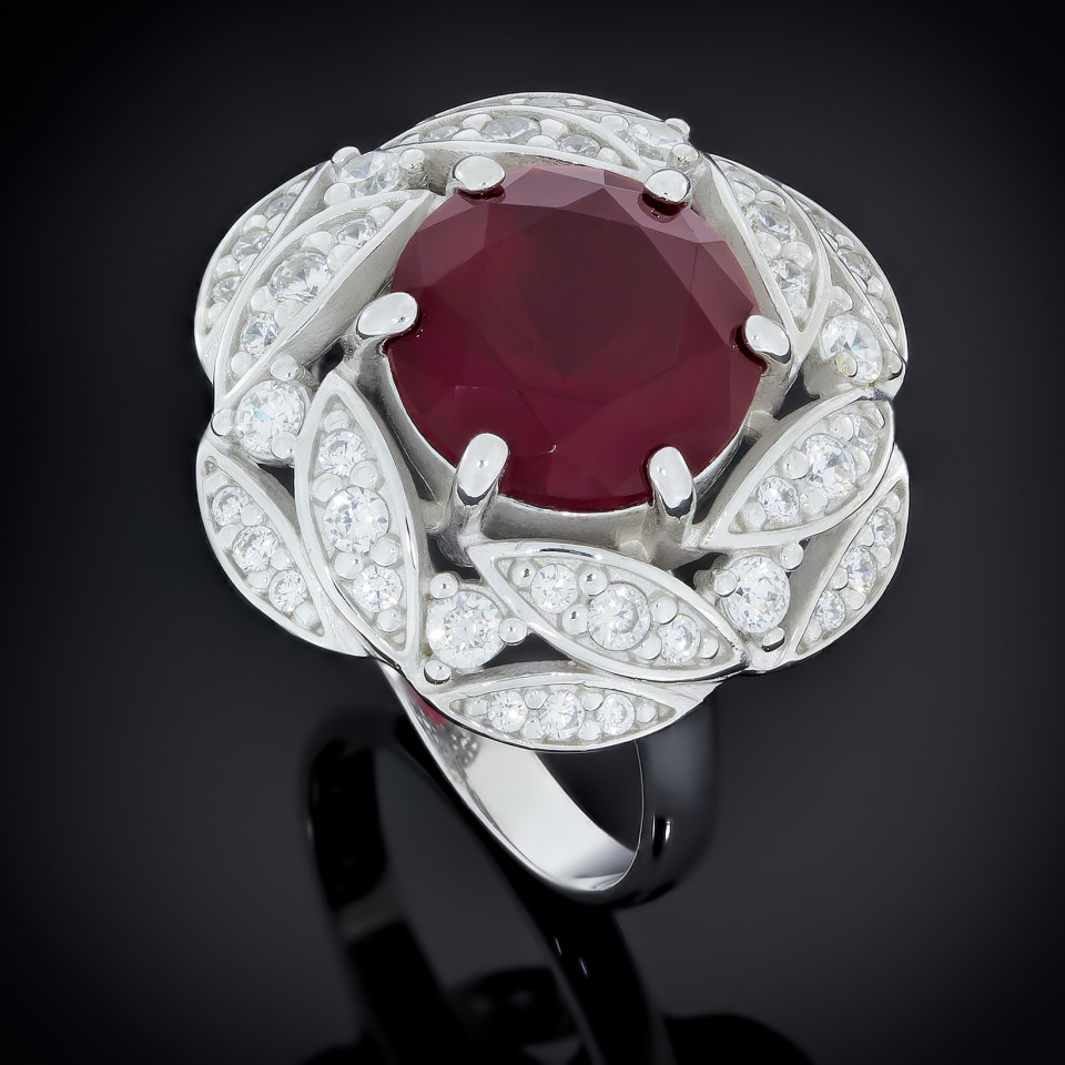 Перстень 454 альпініт гранат Rh Timofeev