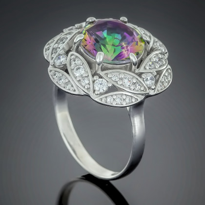 Перстень 454 альпініт зелений Rh Timofeev