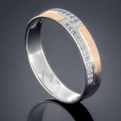 Перстень 467 цирконій чорний Rh Timofeev