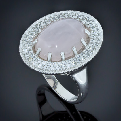 Перстень 476(2) улексит рожевий Rh Timofeev