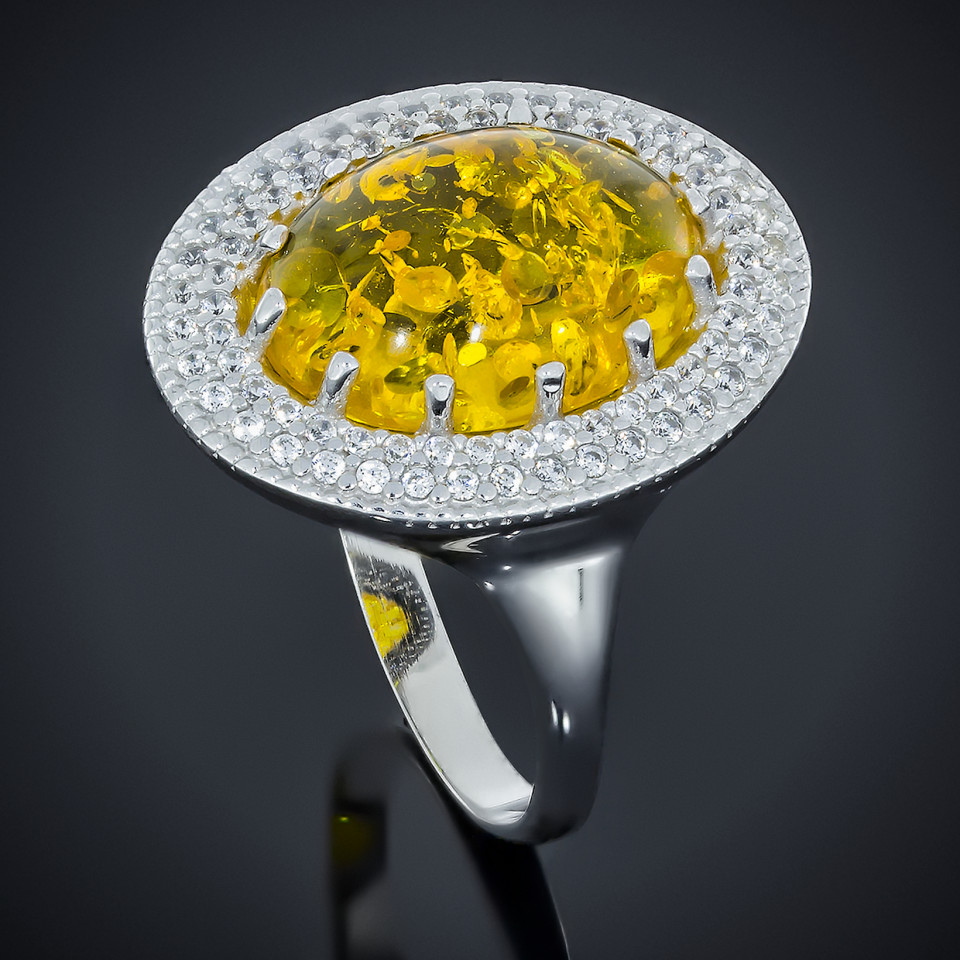 Перстень 476(2) улексит салатовий Rh Timofeev