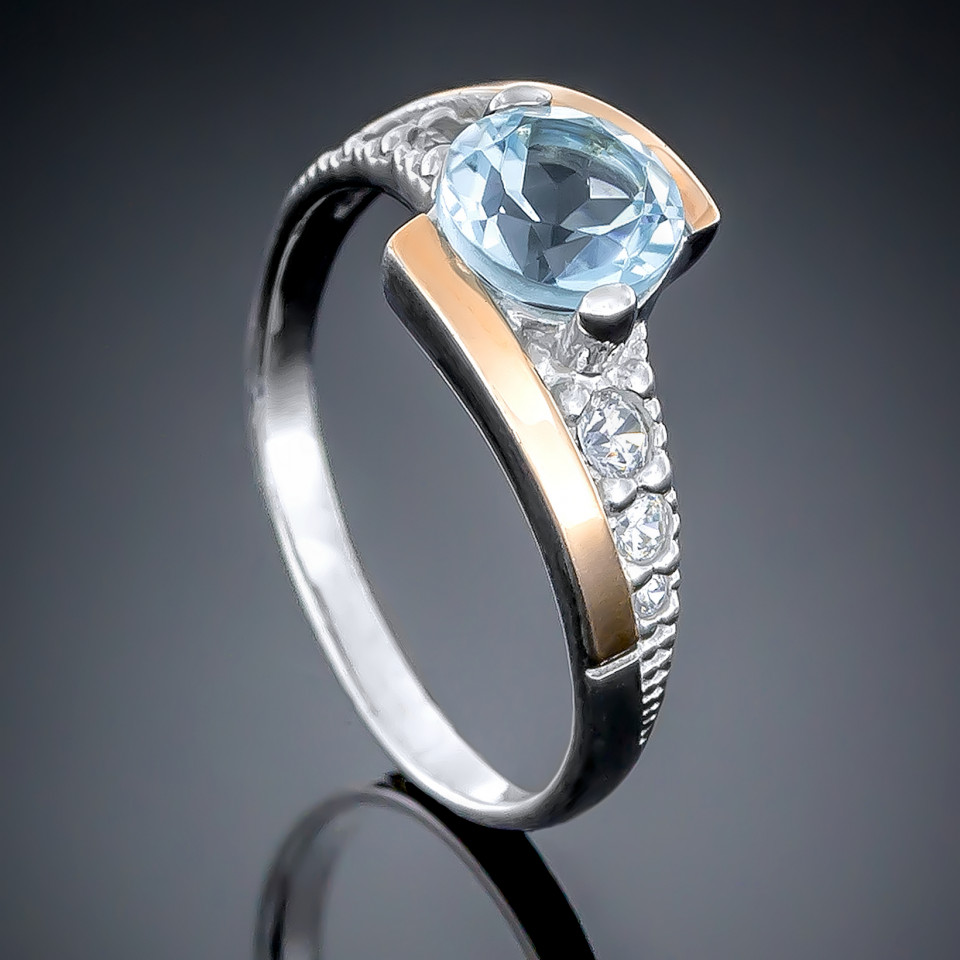 Перстень 482 альпініт блакитний Rh Timofeev