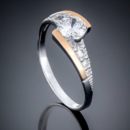 Перстень 482 раухтопаз Rh Timofeev