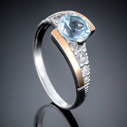 Перстень 482 альпініт синій Rh Timofeev