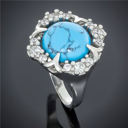 Перстень 550 бірюза імітація Rh Timofeev