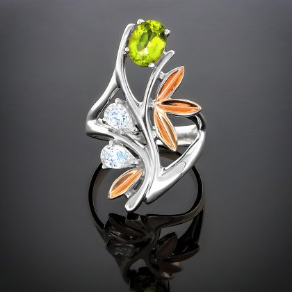 Перстень 49 альпініт зелений Rh Timofeev