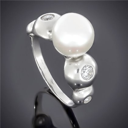 Перстень 546 перлина біла Rh Timofeev