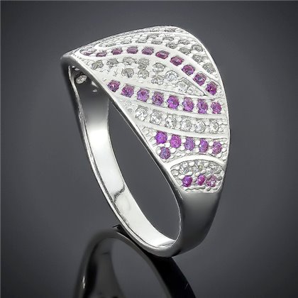 Перстень 542 біло червоні Rh Timofeev