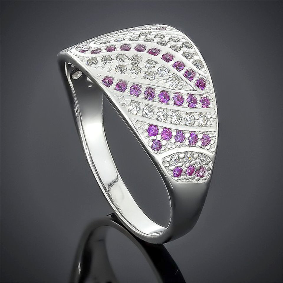 Перстень 542 біло червоні Rh Timofeev