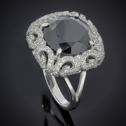 Перстень 568 цирконій рожевий Rh Timofeev