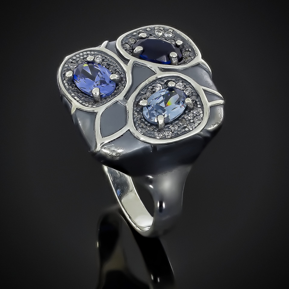 Перстень 597 кольоровий натуральний Timofeev