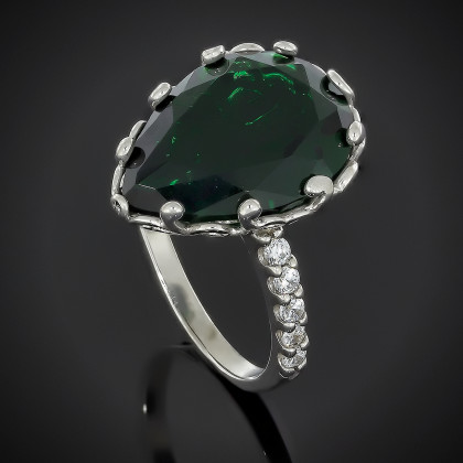 Перстень 602 альпініт смарагд Rh Timofeev