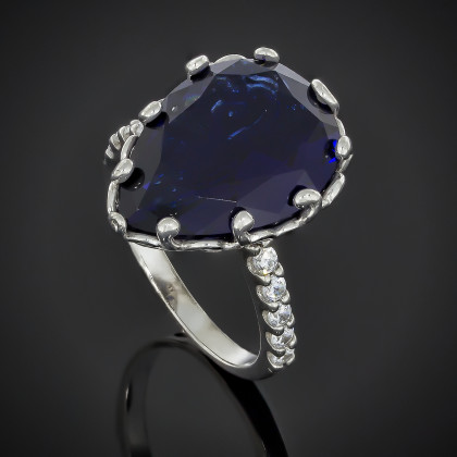 Перстень 602 альпініт блакитний Rh Timofeev