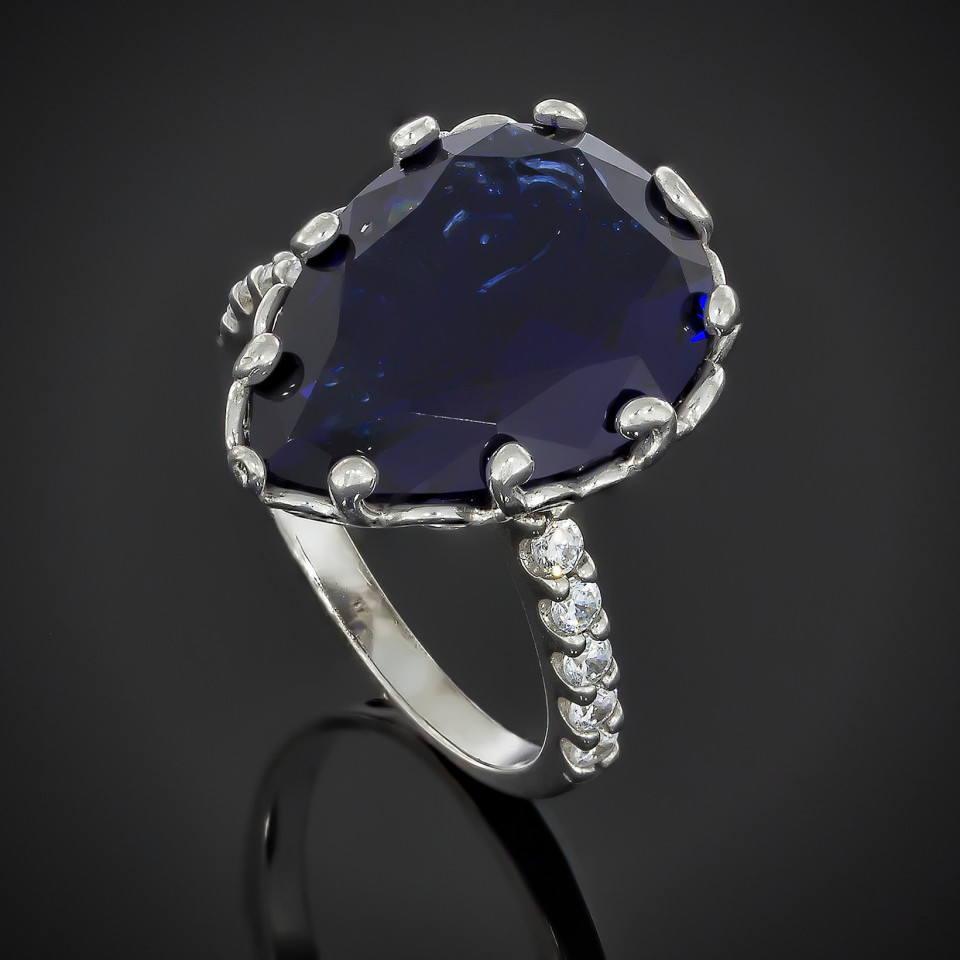 Перстень 602 альпініт блакитний Rh Timofeev