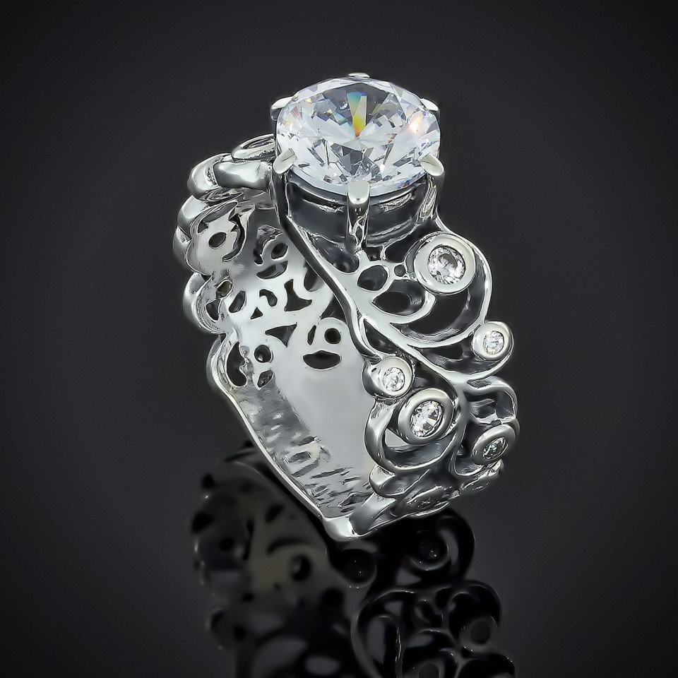 Перстень 604 цирконій білий Timofeev