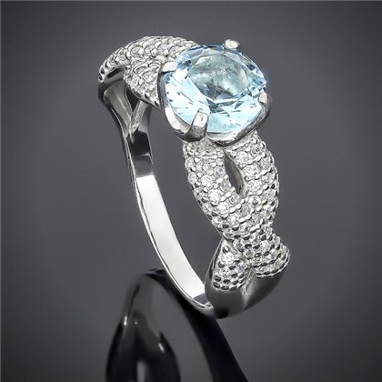 Перстень 512(2) топаз Rh Timofeev