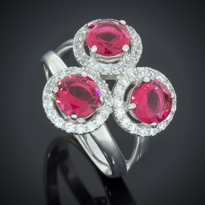 Перстень 565 альпініт гранат Rh Timofeev